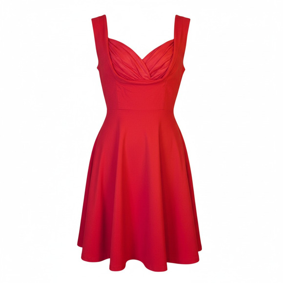 Miusol Dresses & Skirts - Red Fit & Flare Dress XL Vintage Inspired 50s Pinup Rockabilly